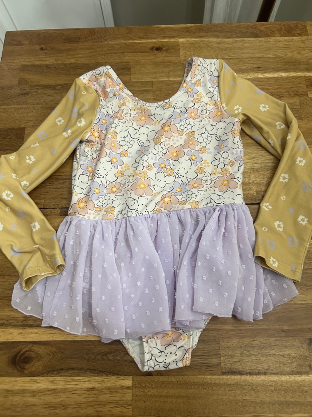 Matilda Jane Lavender Tulle Floral Leotard with Skirt